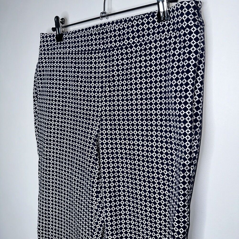 Talbots Women’s Chatham Ankle Zip Printed Pants Blue Size 4 - Picture 2 of 6